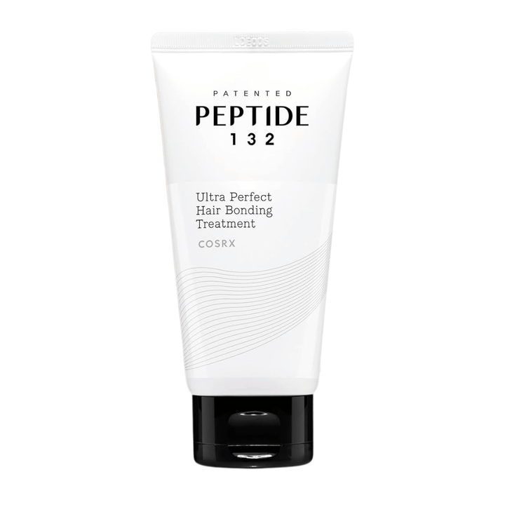Produktbild av COSRX Peptide 132 Ultra Perfect Hair Bonding Treatment – reparerande hårinpackning som stärker och återfuktar håret.