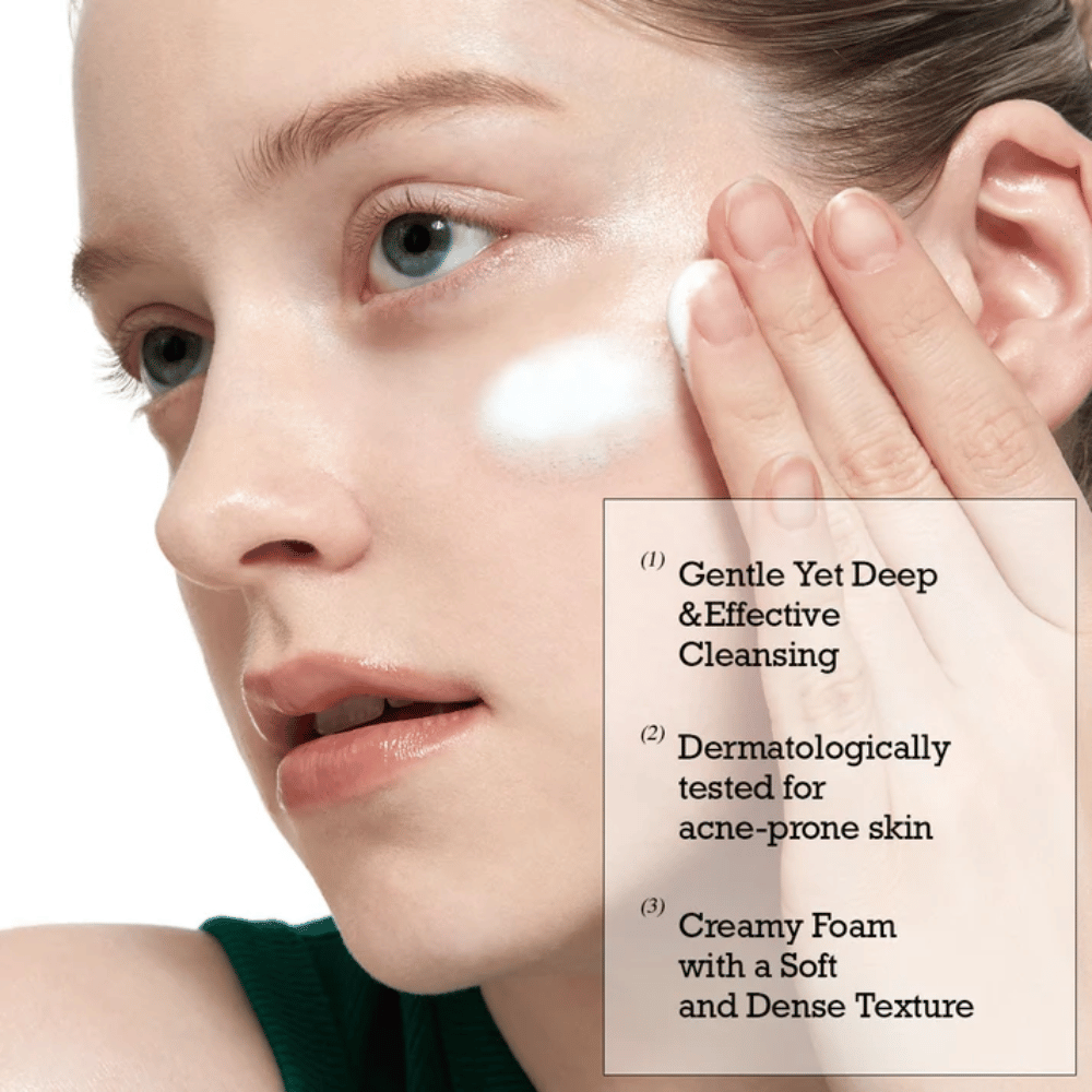 ROUND LAB Pine Calming Cica Cleanser – nettoyage en profondeur doux avec une mousse crémeuse et onctueuse