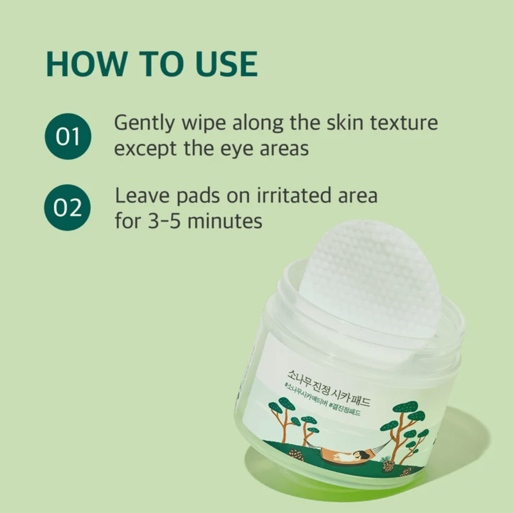 ROUND LAB Pine Calming Cica Pad – comment utiliser les pads pour apaiser et prendre soin de la peau
