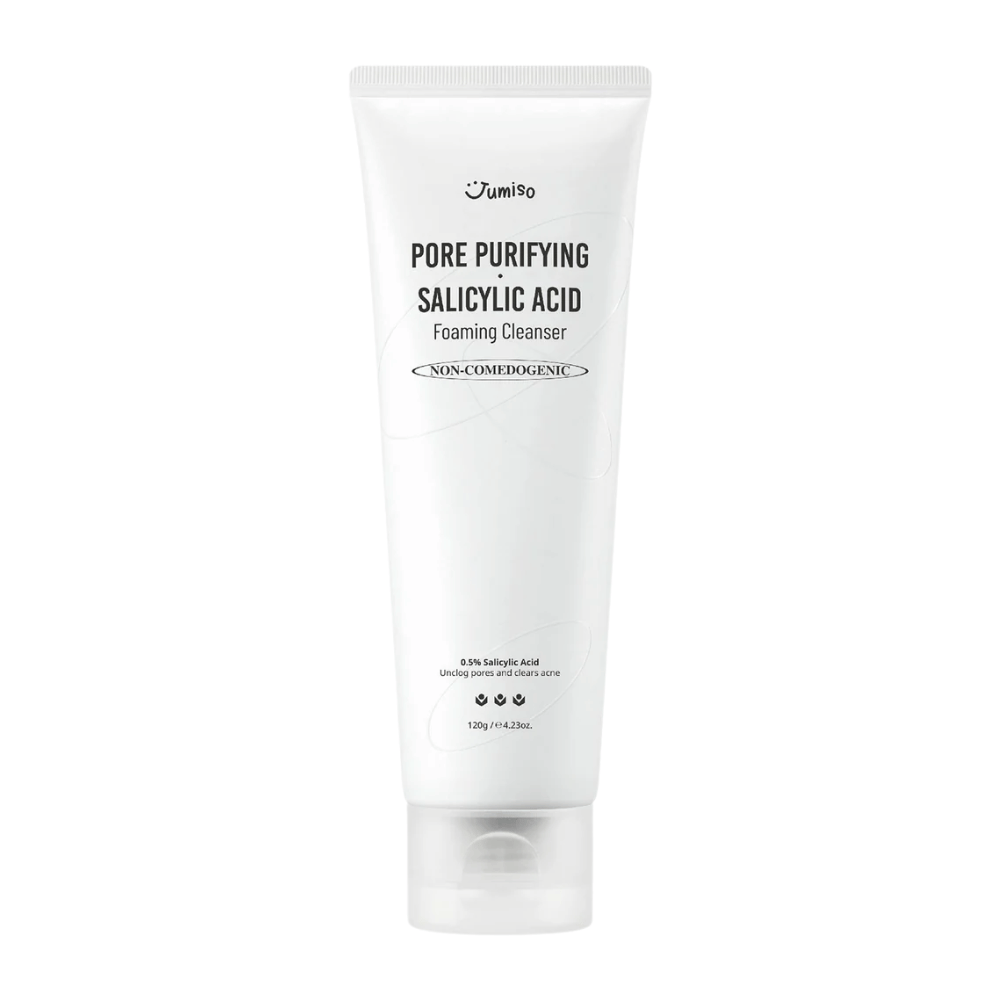 Jumiso Pore Purifying Salicylic Acid Foaming Cleanser 120g – nettoyant visage non comédogène avec 0,5% d'acide salicylique pour peau sujette à l'acné et grasse