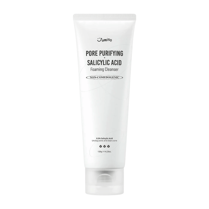 Jumiso Pore Purifying Salicylic Acid Foaming Cleanser 120g – nettoyant visage non comédogène avec 0,5% d'acide salicylique pour peau sujette à l'acné et grasse