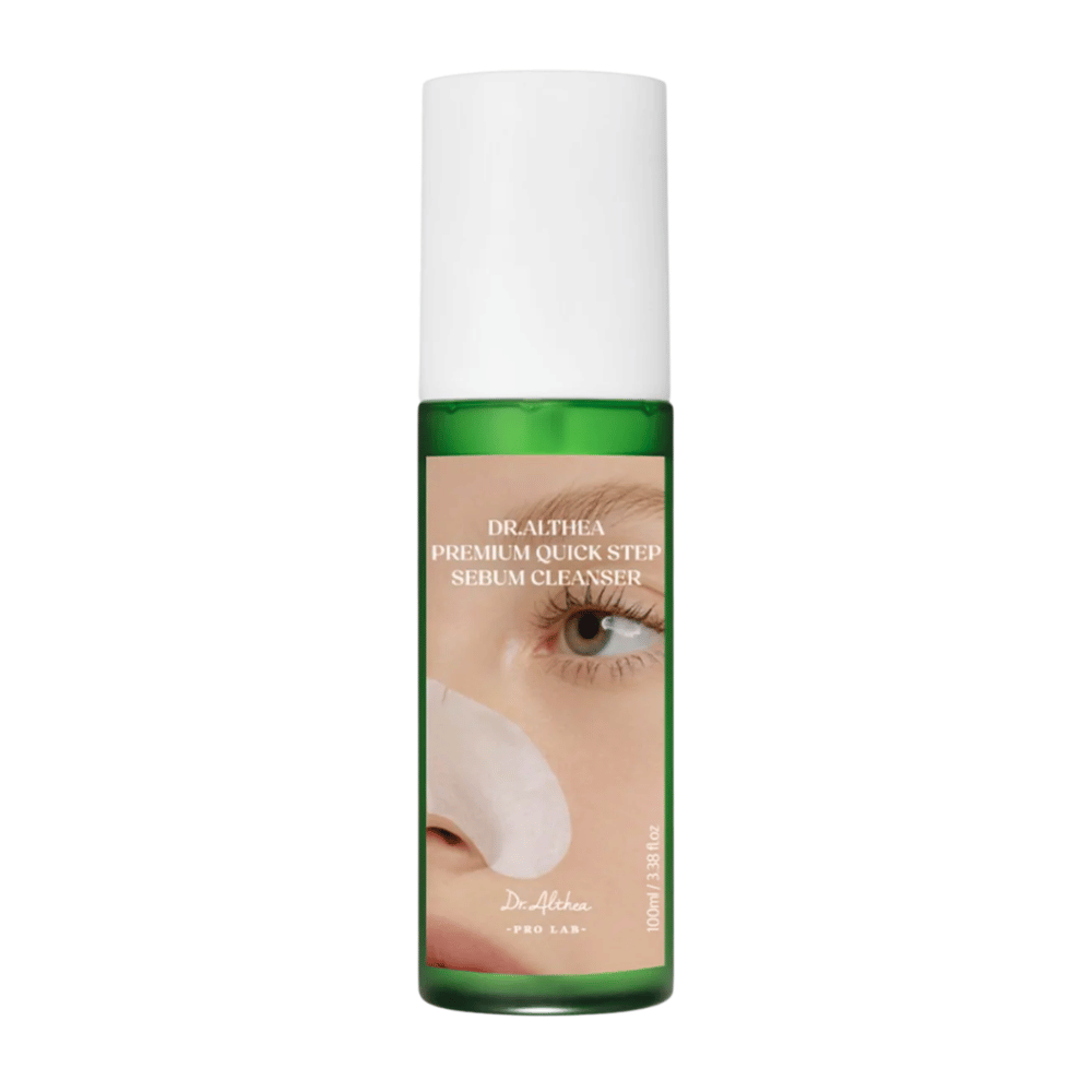 Dr. Althea Premium Quick Step Sebum Cleanser – nettoyant pour le visage qui élimine efficacement le sébum, les points noirs et les impuretés sans dessécher la peau.