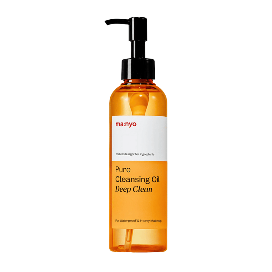 ma:nyo Pure Cleansing Oil Deep Clean image produit – huile nettoyante coréenne développée pour enlever la protection solaire, le maquillage et l'excès de sébum.