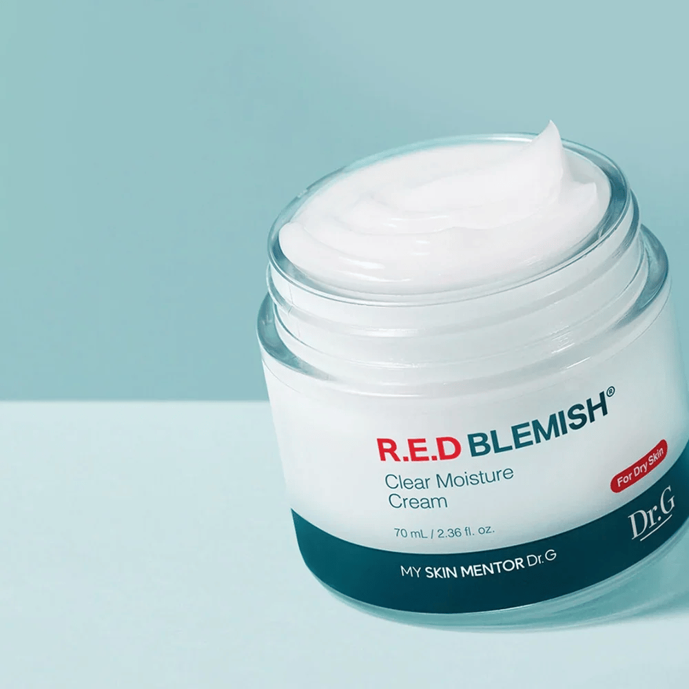 Dr.G R.E.D Blemish Clear Moisture Cream 70 ml – crème visage coréenne pour peau sèche.
