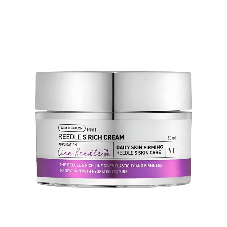 VT Cosmetics Reedle Shot Lifting Cream 50 ml avec des peptides et de l’acide hyaluronique qui renforcent la barrière cutanée et donnent une peau plus ferme et plus lisse.