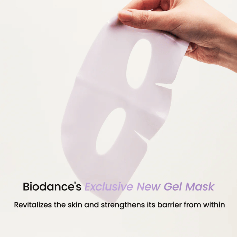 Emballage de Biodance Rejuvenating Caviar PDRN Real Deep Mask avec accent sur l'anti-âge, le renouvellement de la peau et l'éclat
