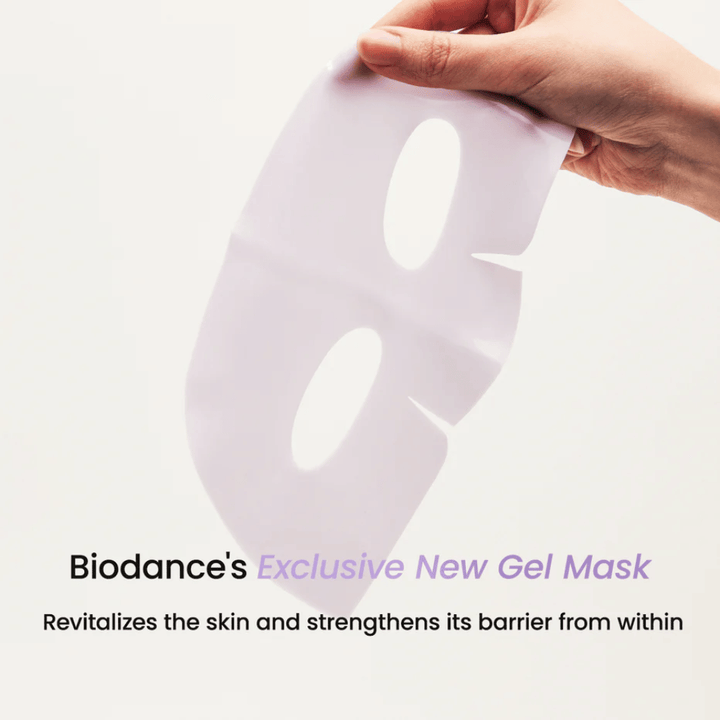 Emballage de Biodance Rejuvenating Caviar PDRN Real Deep Mask avec accent sur l'anti-âge, le renouvellement de la peau et l'éclat