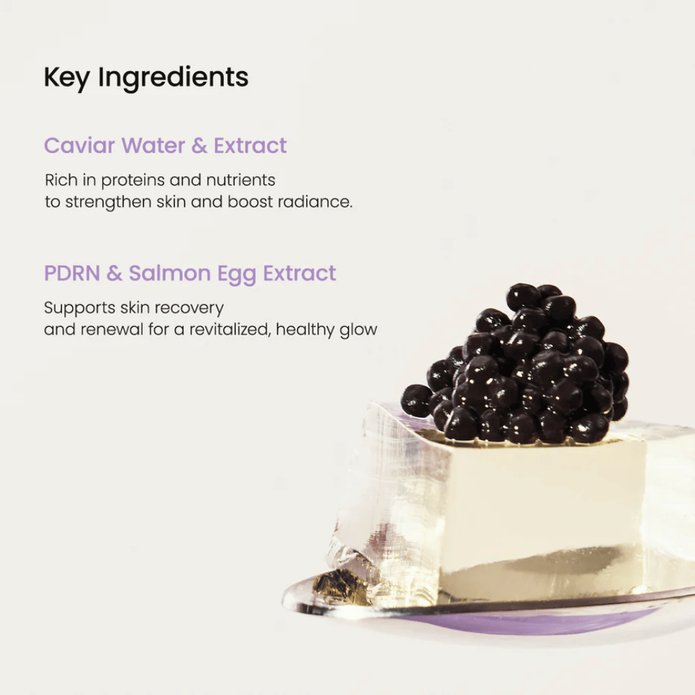 Nouveau gel à base de sheet mask de Biodance – Rejuvenating Caviar PDRN Real Deep Mask qui revitalise la peau et renforce la barrière cutanée