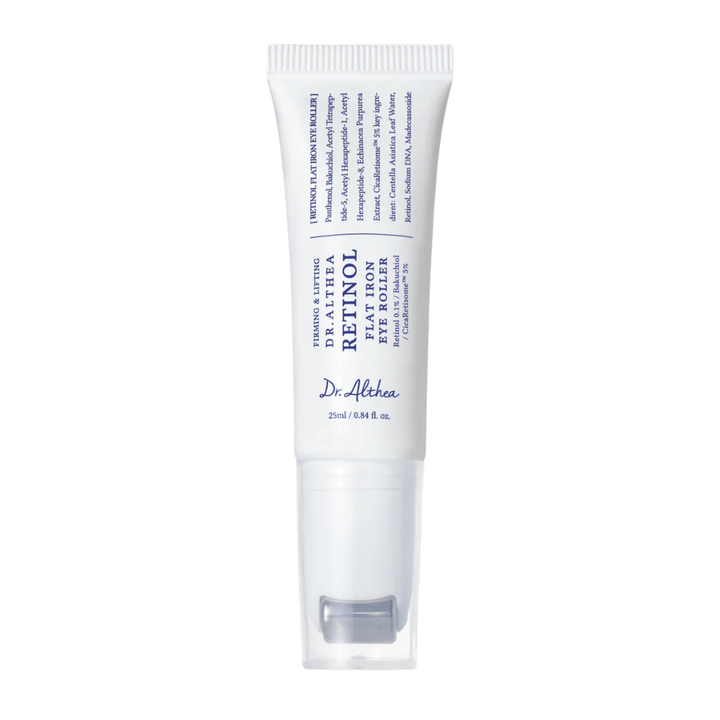 Dr. Althea Retinol Flat Iron Eye Roller –  Sérum pour les yeux avec du rétinol et un applicateur à rouleau qui réduit les rides, les cernes et la peau fatiguée.