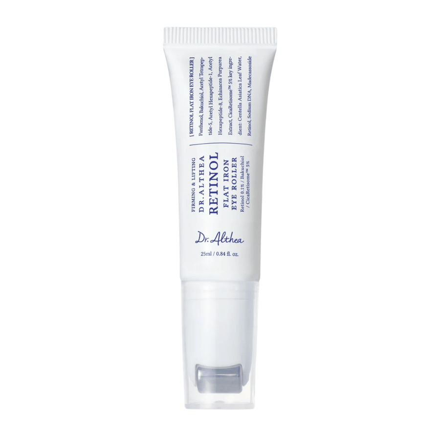 Dr. Althea Retinol Flat Iron Eye Roller –  Sérum pour les yeux avec du rétinol et un applicateur à rouleau qui réduit les rides, les cernes et la peau fatiguée.