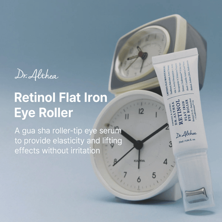 Dr. Althea Retinol Flat Iron Eye Roller  Sérum pour les yeux avec effet lifting qui renforce l'élasticité de la peau et donne un aspect plus éveillé.