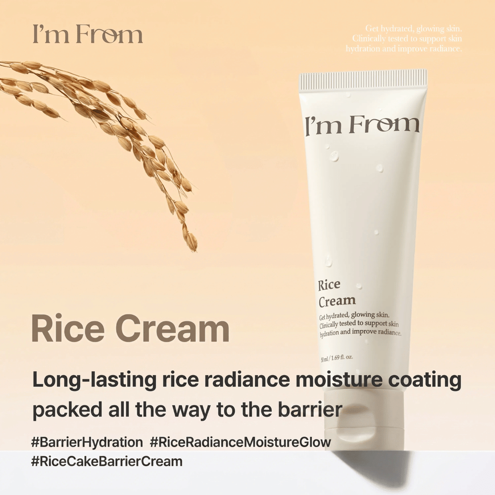 I'm From Rice Cream enrichie en riz de Yeoju qui hydrate, adoucit et donne à la peau un éclat naturel