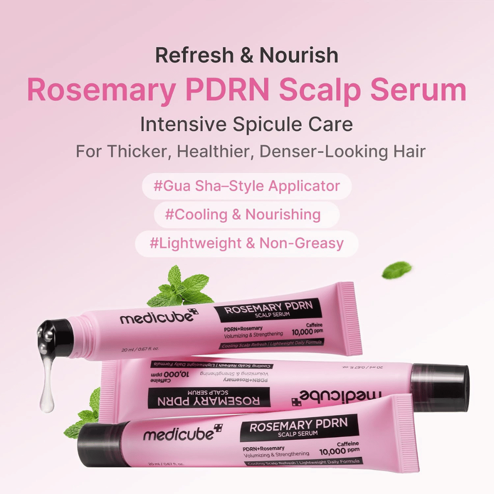 Medicube Rosemary PDRN Scalp Serum – soin intensif pour le cuir chevelu et des cheveux plus volumineux