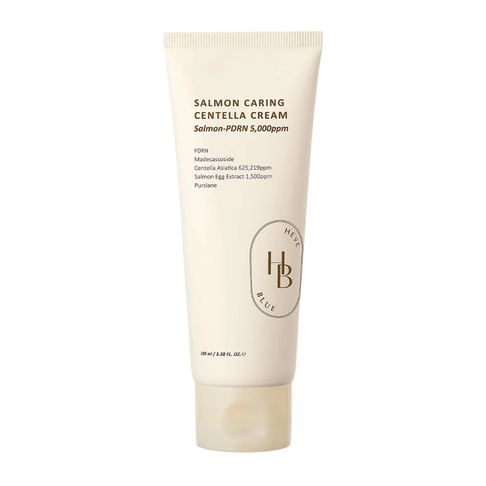 Salmon Caring Centella Cream avec Salmon-PDRN 5,000ppm et Centella Asiatica – apaisant et renforçant crème visage pour la peau sèche et sensible.