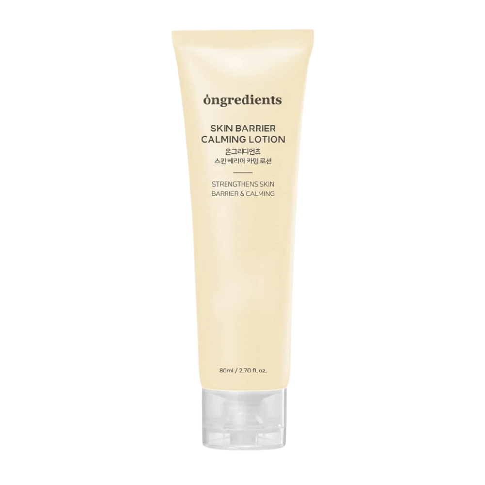 Ongredients Skin Barrier Calming Lotion lotion légère de 80 ml qui améliore la protection de la peau, hydrate et laisse la peau douce et équilibrée.