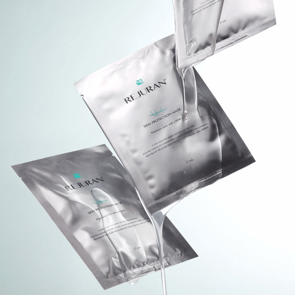 REJURAN Skin Protection Mask – masques en tissu coréens avec c-PDRN et sérum hydratant.