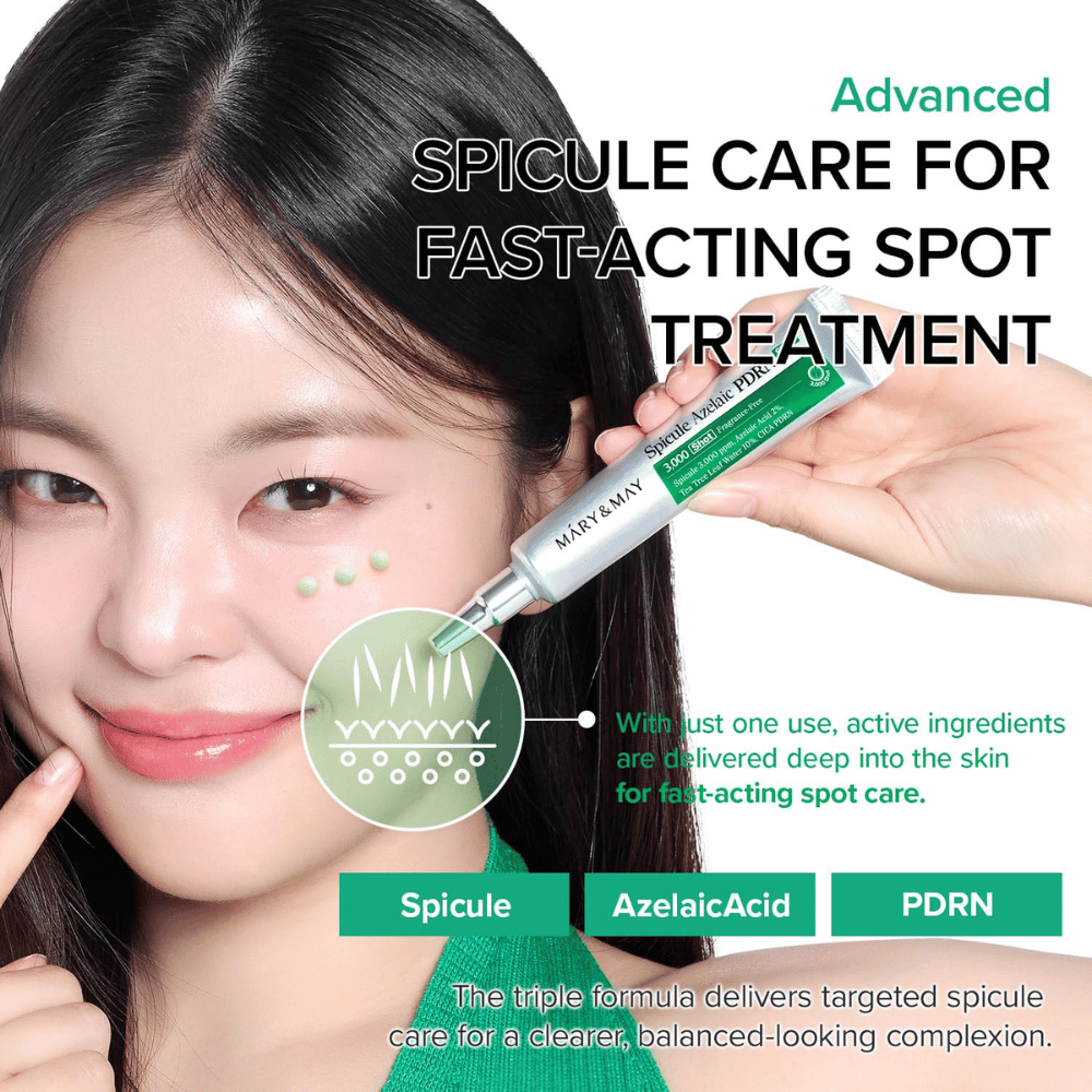 Mary&May Spicule Azelaic PDRN Spot Cream – soin ciblé avec spicules, acide azélaïque et PDRN