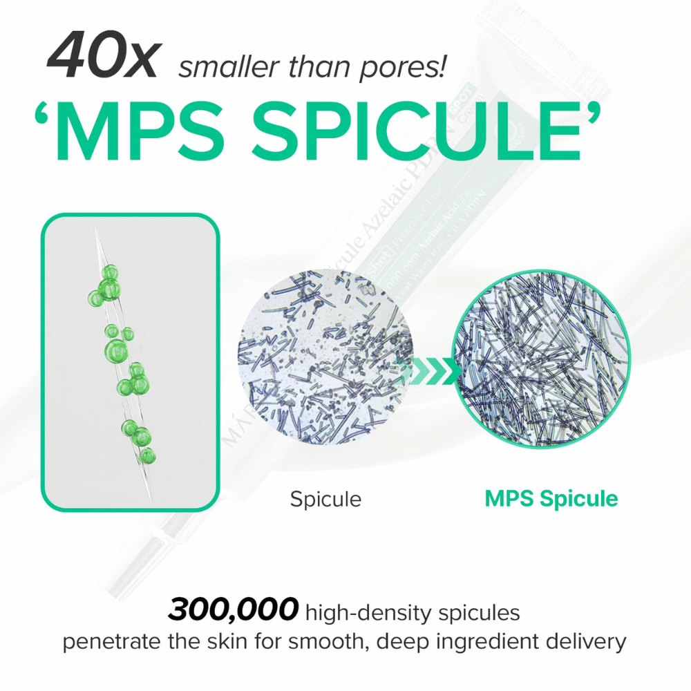 Mary&May Spicule Azelaic PDRN Spot Cream – spicules MPS pour une application efficace des ingrédients actifs