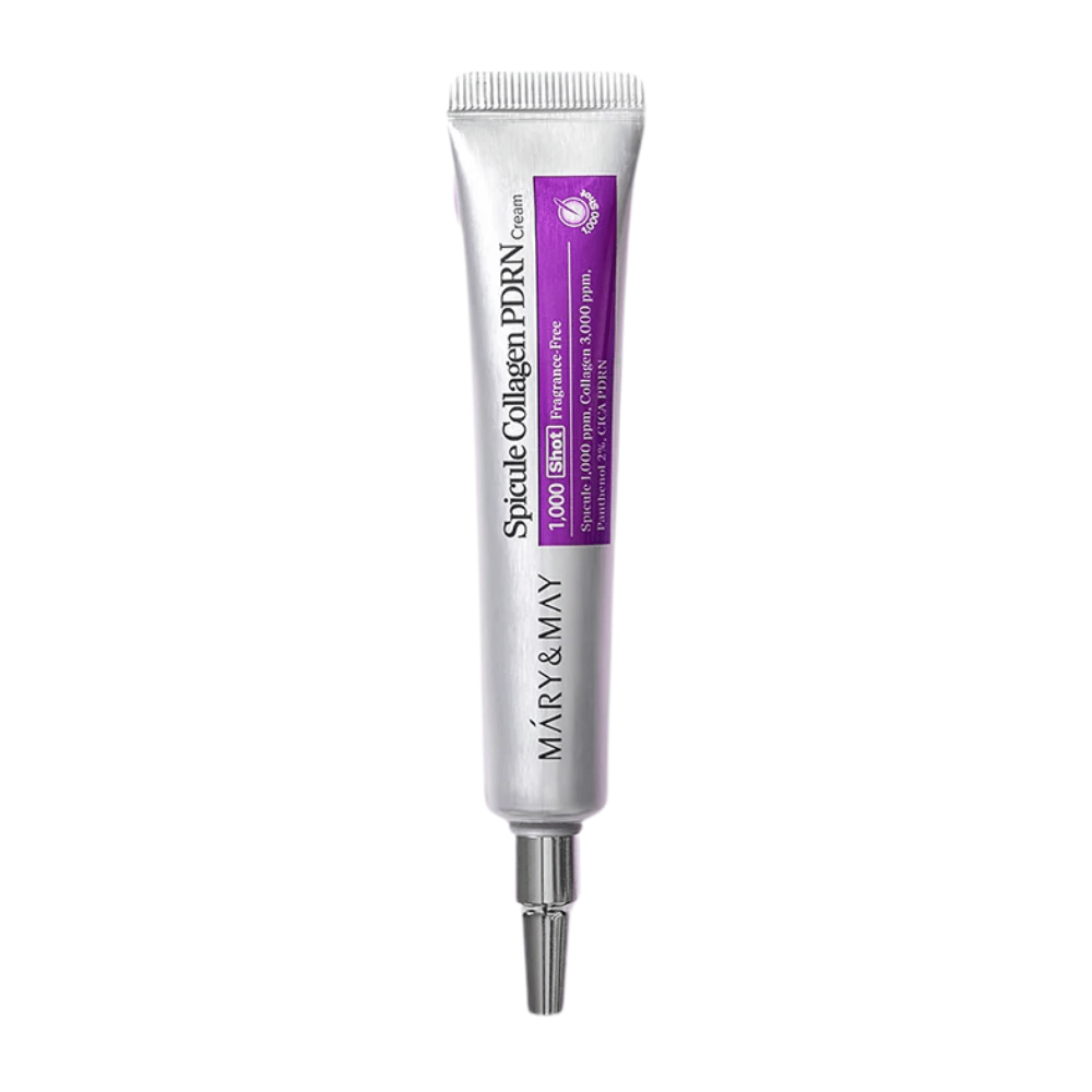 Mary & May Spicule Collagen PDRN Cream image de produit isolée, crème visage coréen pour l'élasticité de la peau, la récupération et l'amélioration de la structure de la peau.