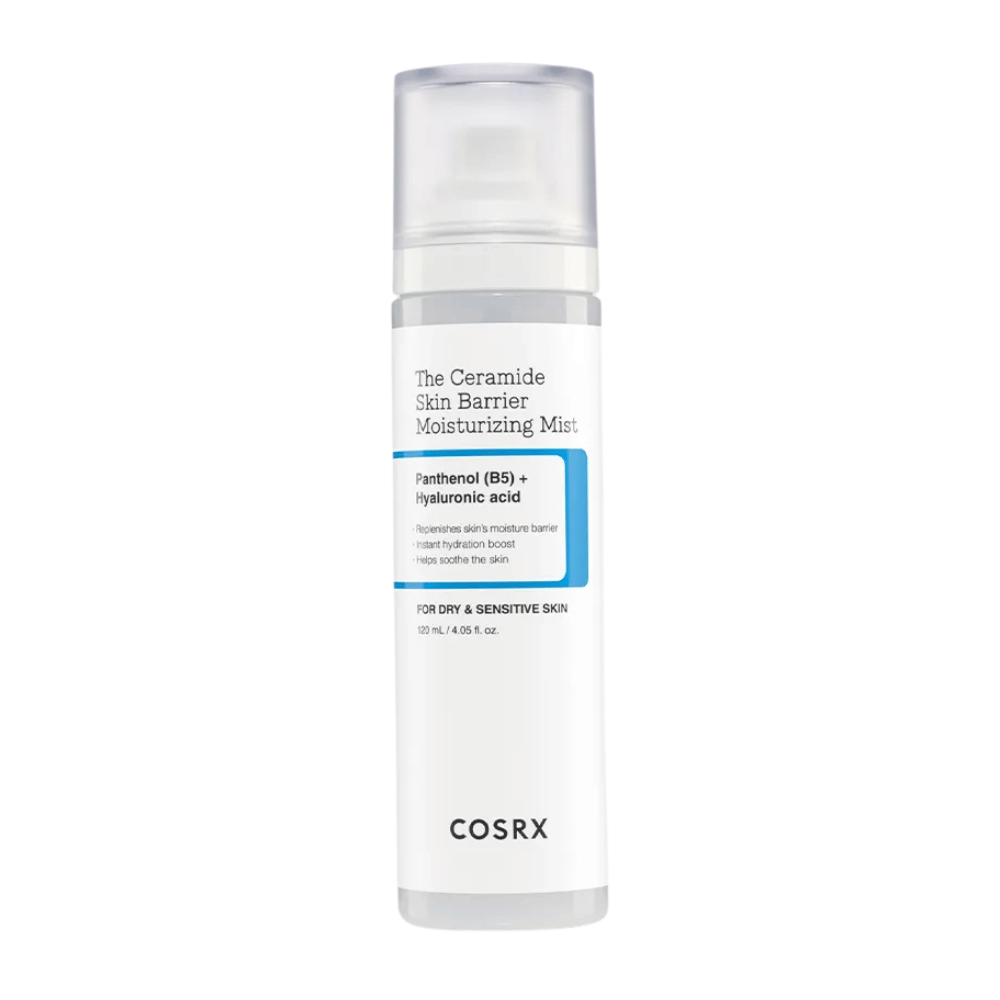Image du produit de COSRX Ceramide Skin Barrier Moisturizing Mist – spray hydratant avec panthénol et acide hyaluronique.