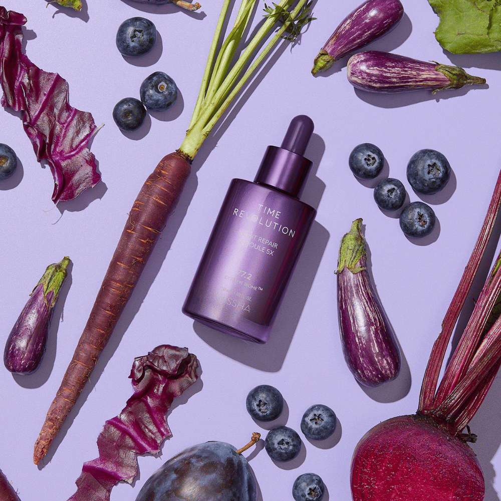 3. MISSHA Time Revolution Night Repair Ampoule 5X – soin coréen de la peau avec des ingrédients fermentés et Extreme Biome Complex
