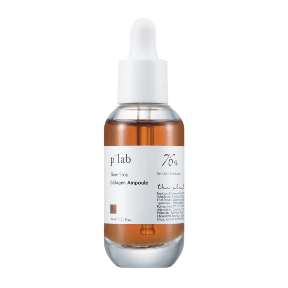 p’lab Time Stop Collagen Ampoule – Ampoule anti-âge pour une peau plus ferme et hydratée.

🍄 76% d'extrait de Hericium Erinaceum – Renforce l'élasticité de la peau et favorise la production de collagène.
💧 Hydratation profonde – Nourrit et améliore la texture de la peau.
✨ Effet anti-âge – Réduit les ridules et donne un éclat de jeunesse.

Parfait pour une peau plus ferme et plus rayonnante !