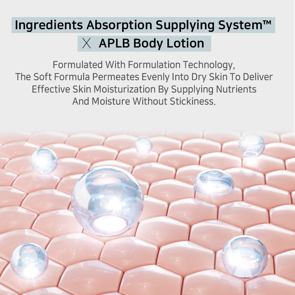 Image d’illustration montrant la technologie hydratante du produit et la manière dont les ingrédients sont absorbés uniformément par la peau pour une hydratation et une nutrition durables sans sensation grasse.