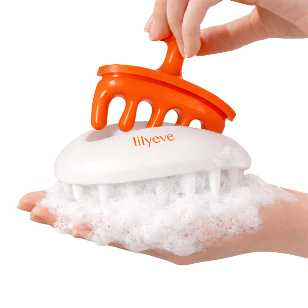 LILYEVE Two-Way Gua Sha Brush avec fonction de massage et de gua sha pour le soin du cuir chevelu