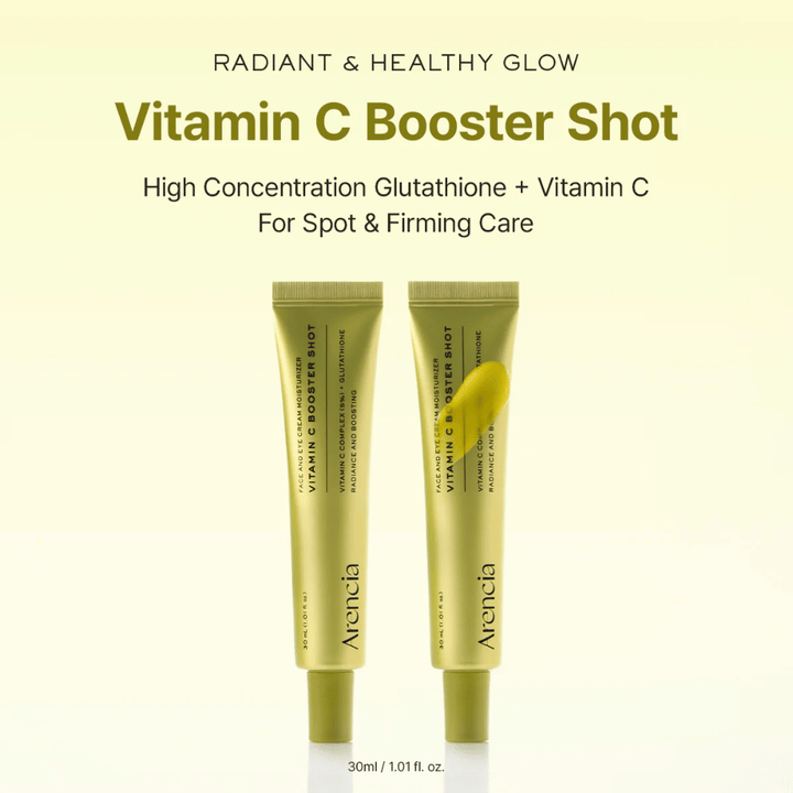 Arencia Vitamin C Booster Shot éclat radieux – sérum à la vitamine C avec glutathion qui donne de l'éclat, un teint plus uniforme et une peau plus ferme