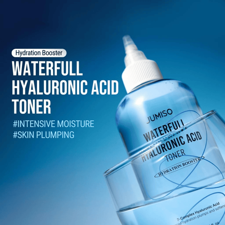 Jumiso Waterfull Hyaluronic Acid Toner visage – toner hydratant coréen pour une hydratation intense et une peau repulpée avec une sensation légère et non collante