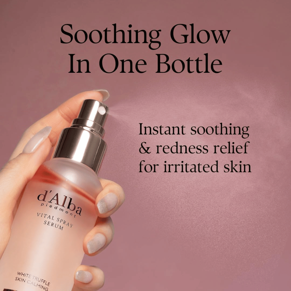 d'Alba White Truffle Vital Spray Serum – brume visage hydratante qui apaise la peau irritée et apporte de l’éclat