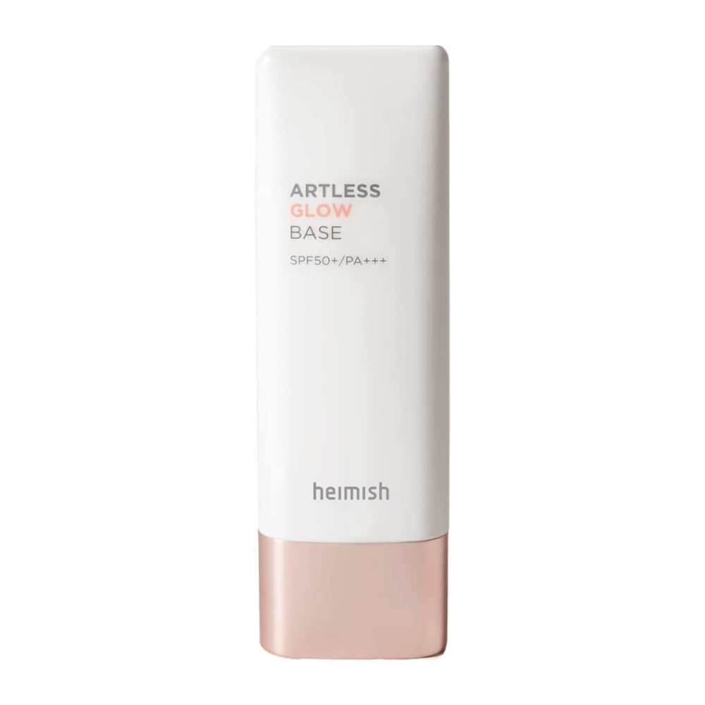 Un tube lumineux de heimish Artless Glow Base SPF 50+ PA+++ 40ml.