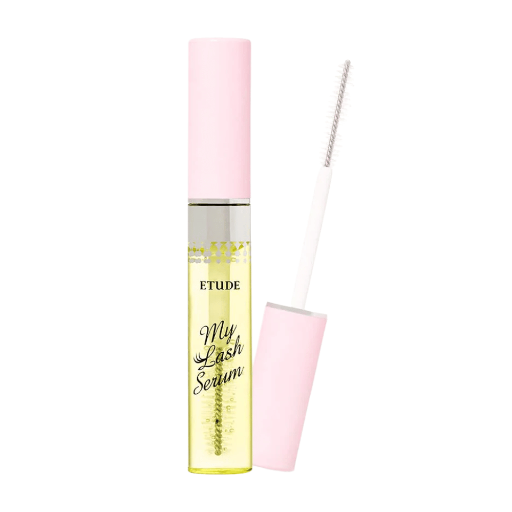 Une bouteille ETUDE's My Lash Serum 9g avec bouchon rose.