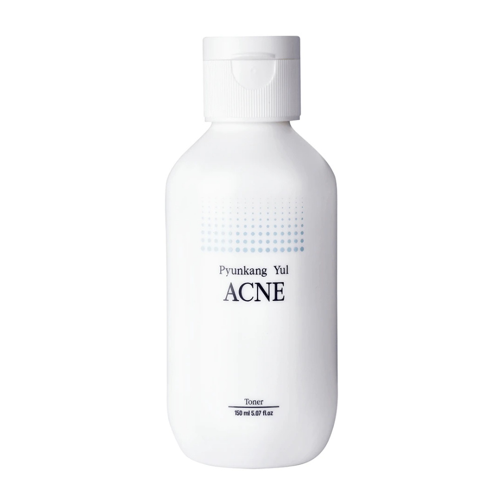 Une bouteille Pyunkang Yul Acne Toner 150ml sur fond blanc.