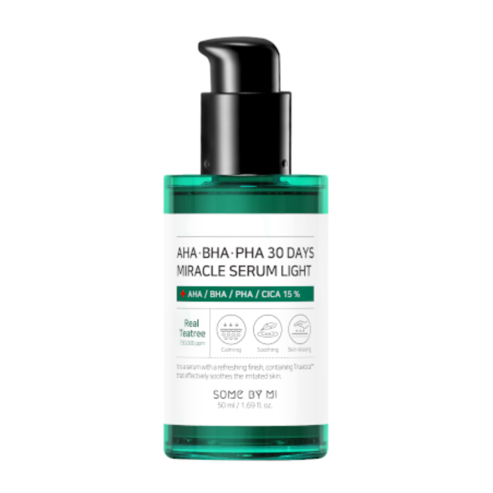 SOME BY MI AHA, BHA, PHA 30 Days Miracle Serum Light 50ml pour l'acné et les taches pigmentaires.